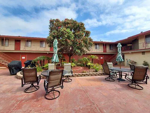 Courtyard with BBQ's