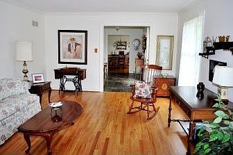 Living room looking toward entry foyer