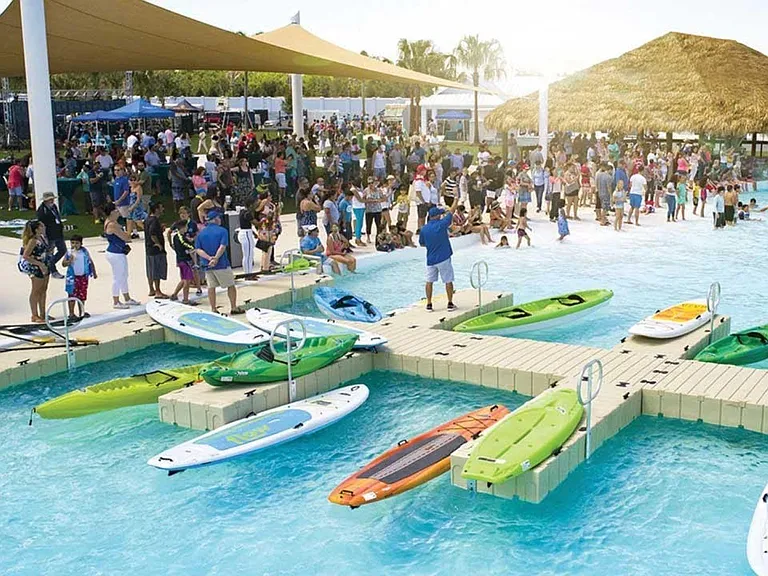 Only about 5 miles / 8 min by car to this tropical Lagoon open to public. Lagoon Hours 11-17 (bar stay open later on weekends). General Admission (prices/dates subject to change without notice) - Dec 21-April 15): ca $25 pp - other times ca $15 pp