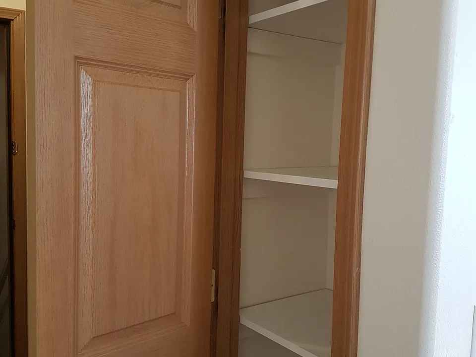 Large pantry off the kitchen will hold all your Costco run s