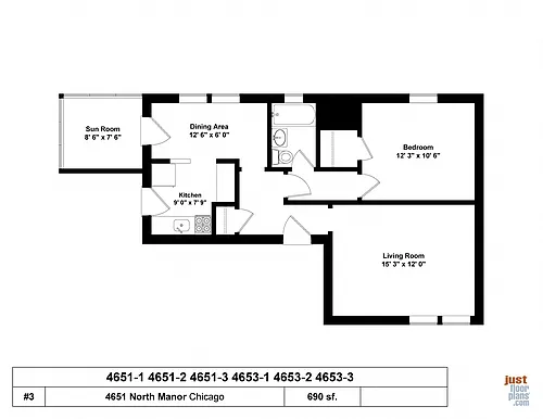 Floor plan One Bedroom