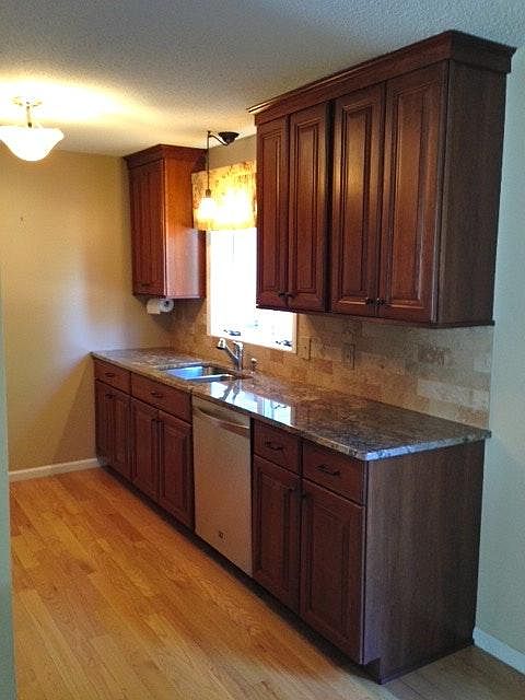 recently remodeled kitchen with solid Cherry Cabinets