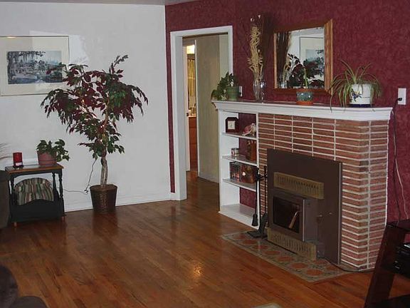 fireplace with insert