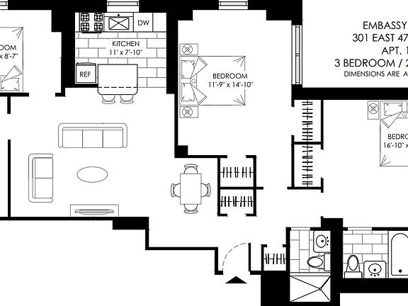 2nd image of 301 E 47th St APT 12M