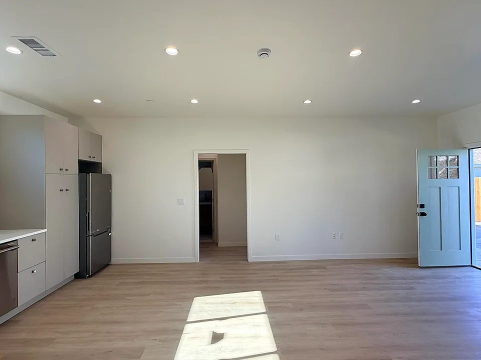 Main living room and kitchen
