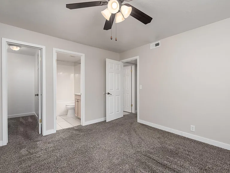 Master bedroom - view of closet and bathroom.