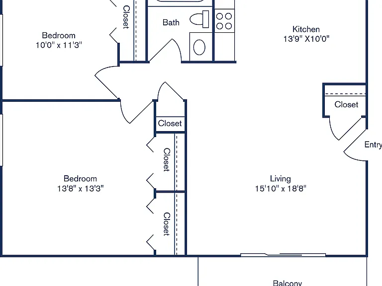 2 Bed, 1 Bath | 861 sq.ft. 2 Bed, 1 Bath | 861 sq.ft.