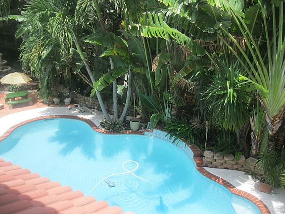 View of pool from bedroom 2