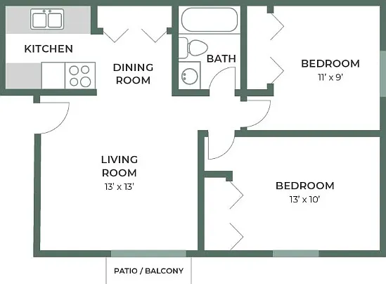 Two Bedroom | Creekwood Apartments | Apartments in Green Bay, WI Two Bedroom | Creekwood Apartments | Apartments in Green Bay, WI