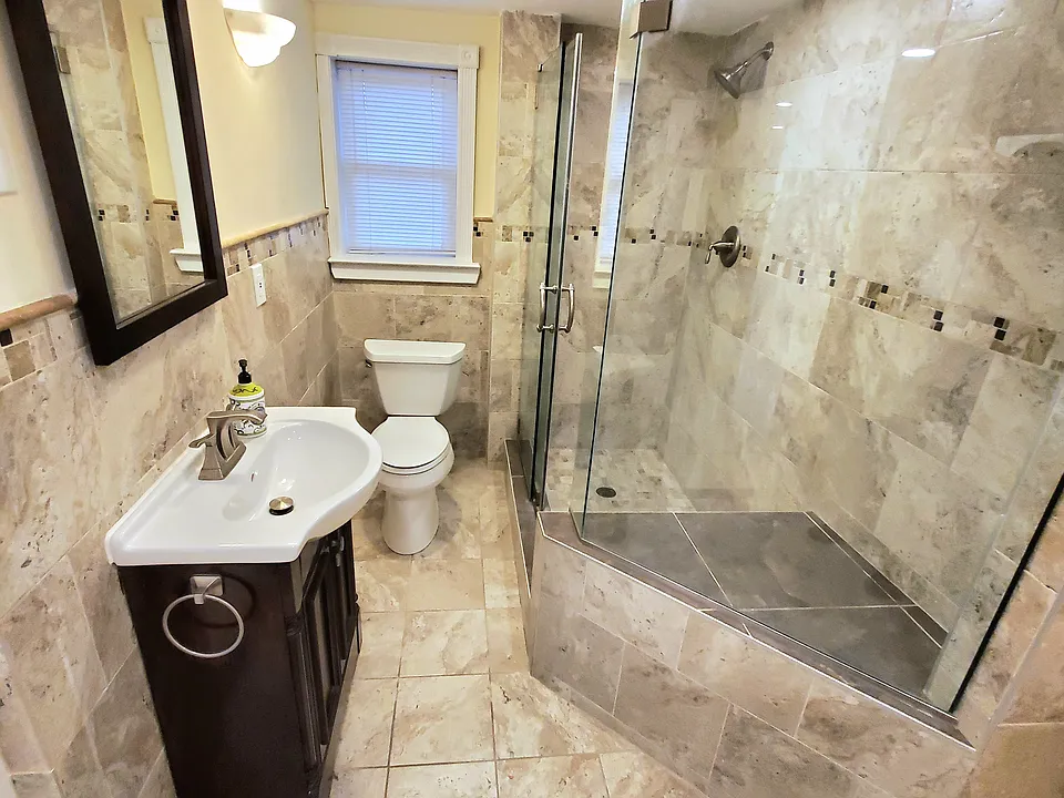 Shower bench & new water heater!