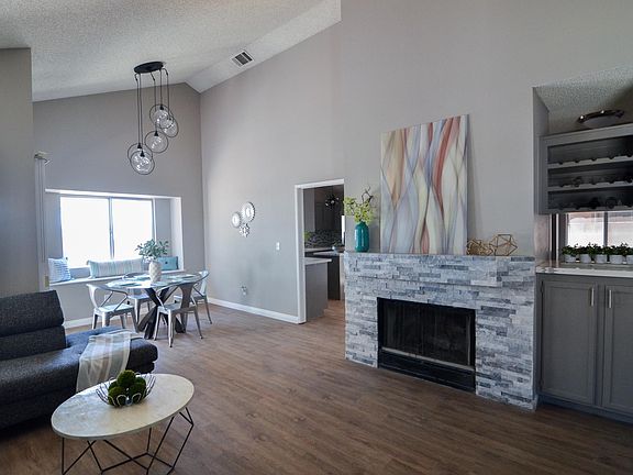Fireplace with Wine Rack and storage