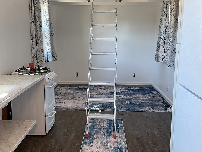 Living room with ladder down