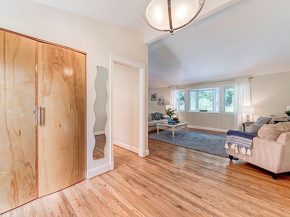Coat closet in entryway