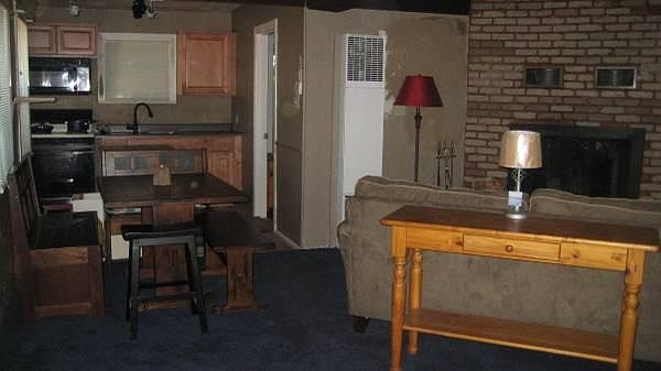 View when entering front door:
Living room Dining area and Kitchen