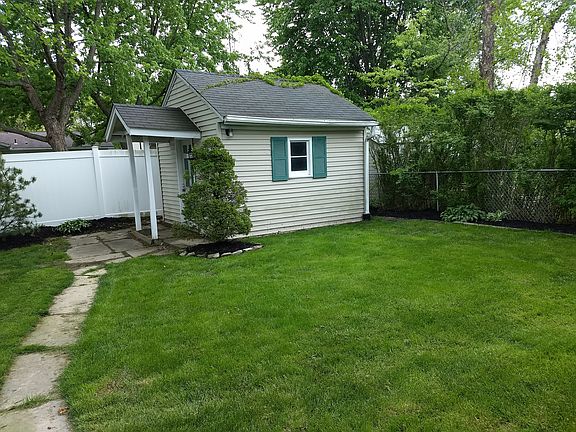 Shed in backyard