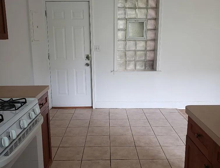 View towards back door, opens onto porch where you can put 2 chairs and table
