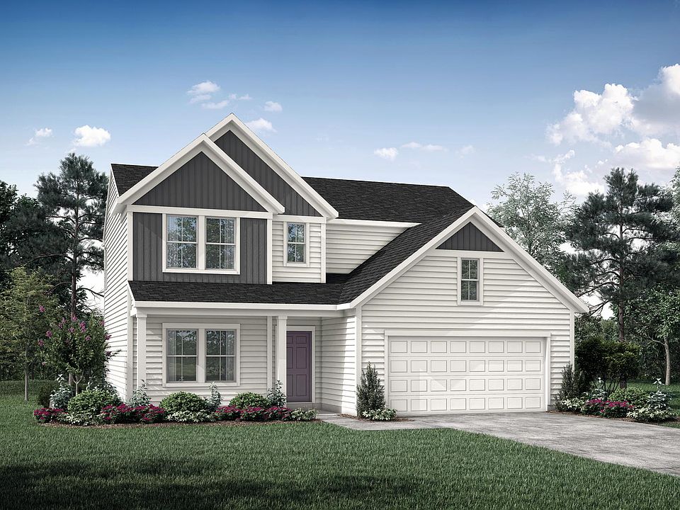 siding and board and batten house with front porch
