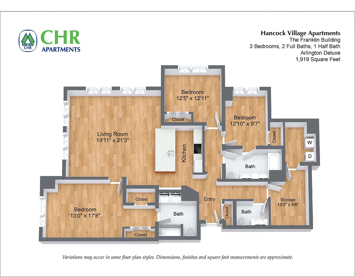 Floor plan 3 Bed/2.5 Bath - The Franklin