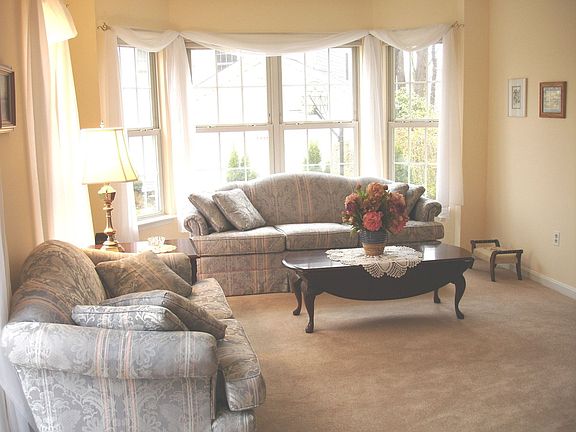 Living room with bay windw