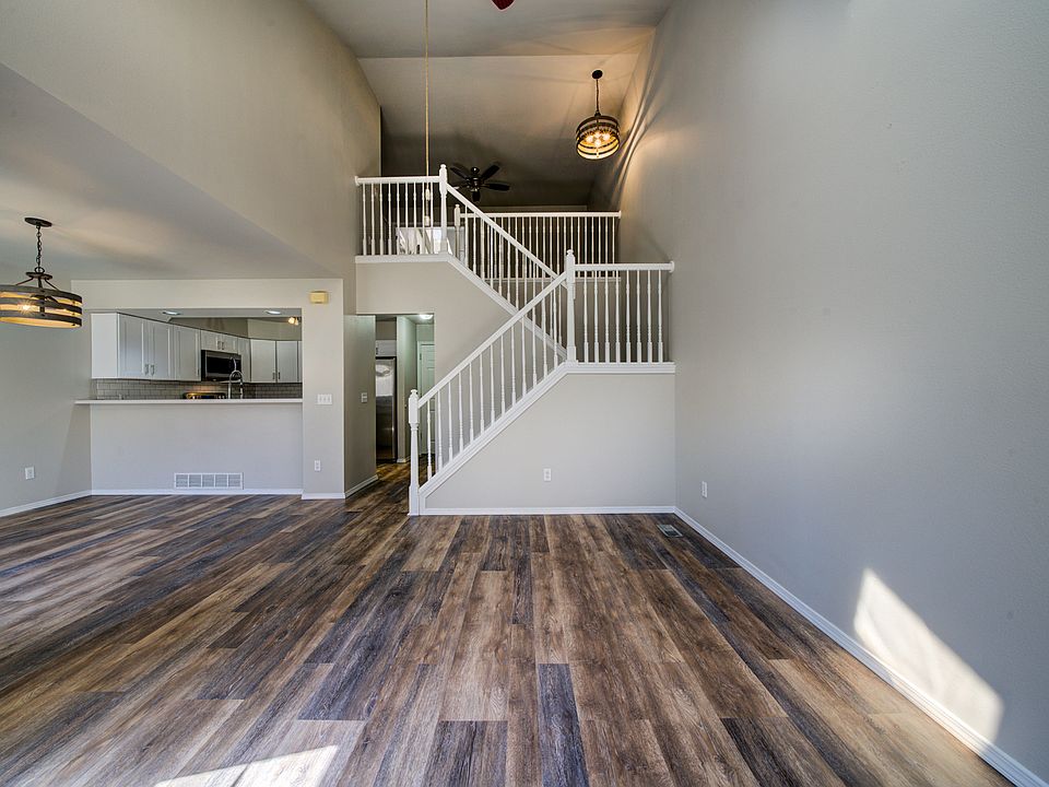 view from front door of living room, dining room
