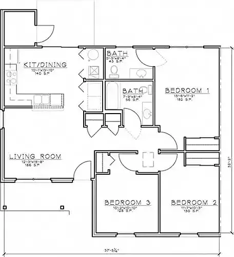 Floor plan 3 Bdrm