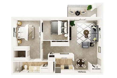 Floor plan Two Bedroom