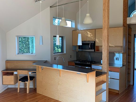 Kitchen & desk from living area