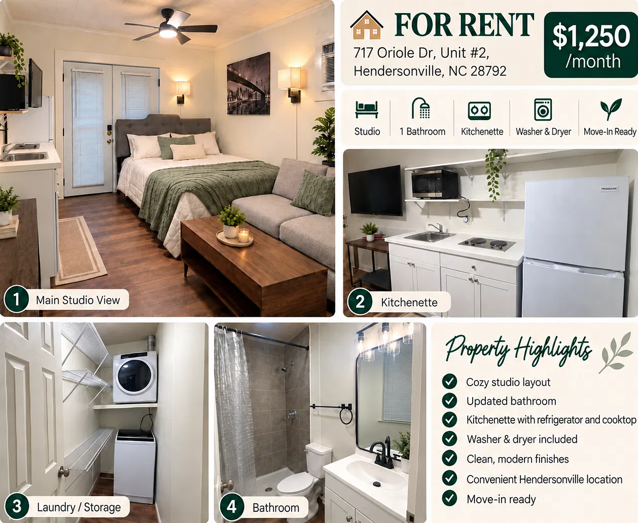1 bed, 300 sqft, $1,250 — Photo 1