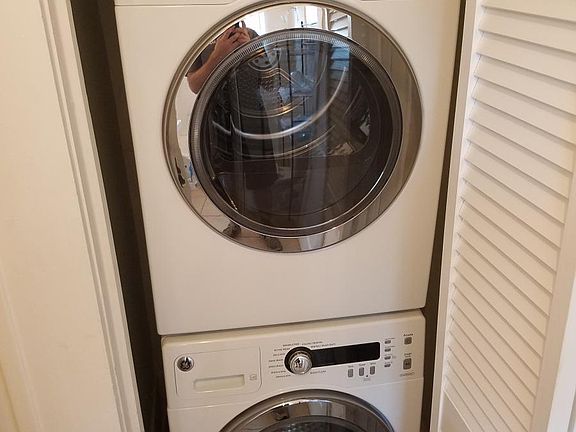 Stacked washer and dryer