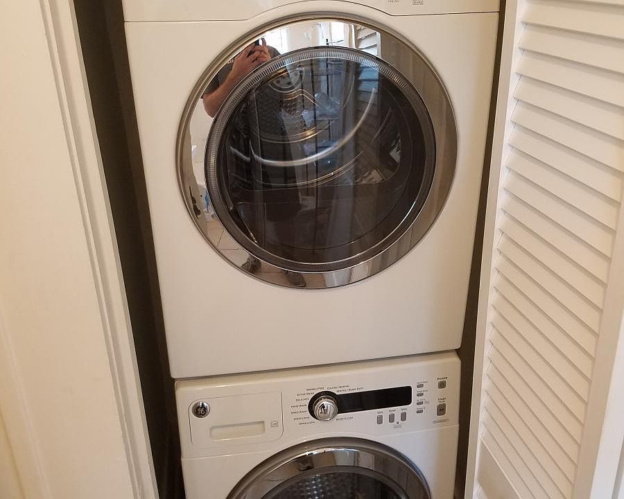 Stacked washer and dryer