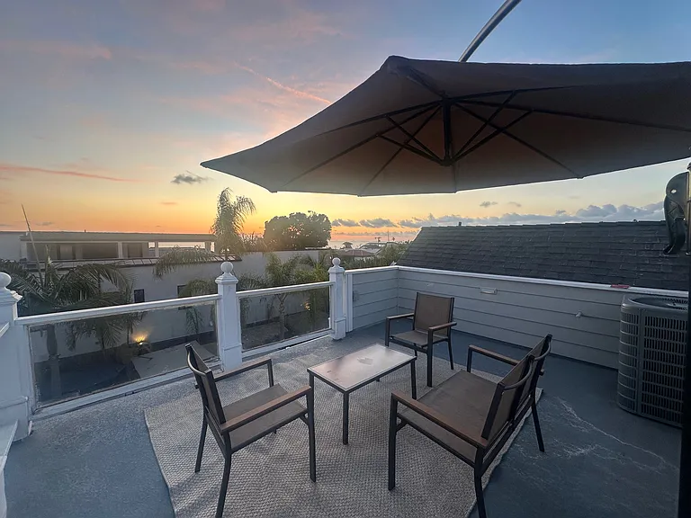 Enjoy the view from the rooftop deck