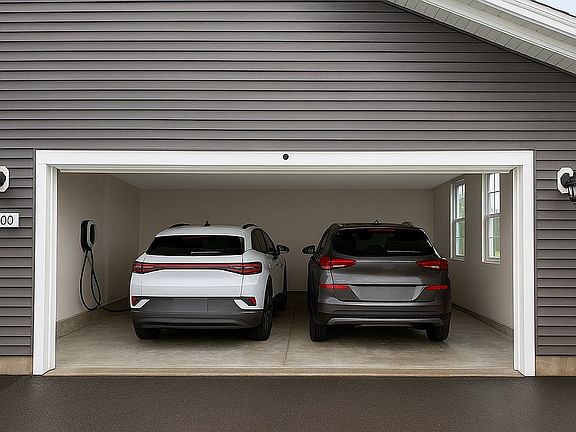 Garage with EV charging