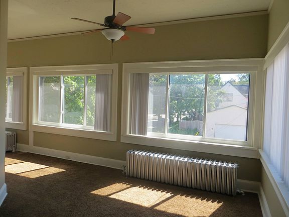 Wall of windows - lots of natural light with east facing windows