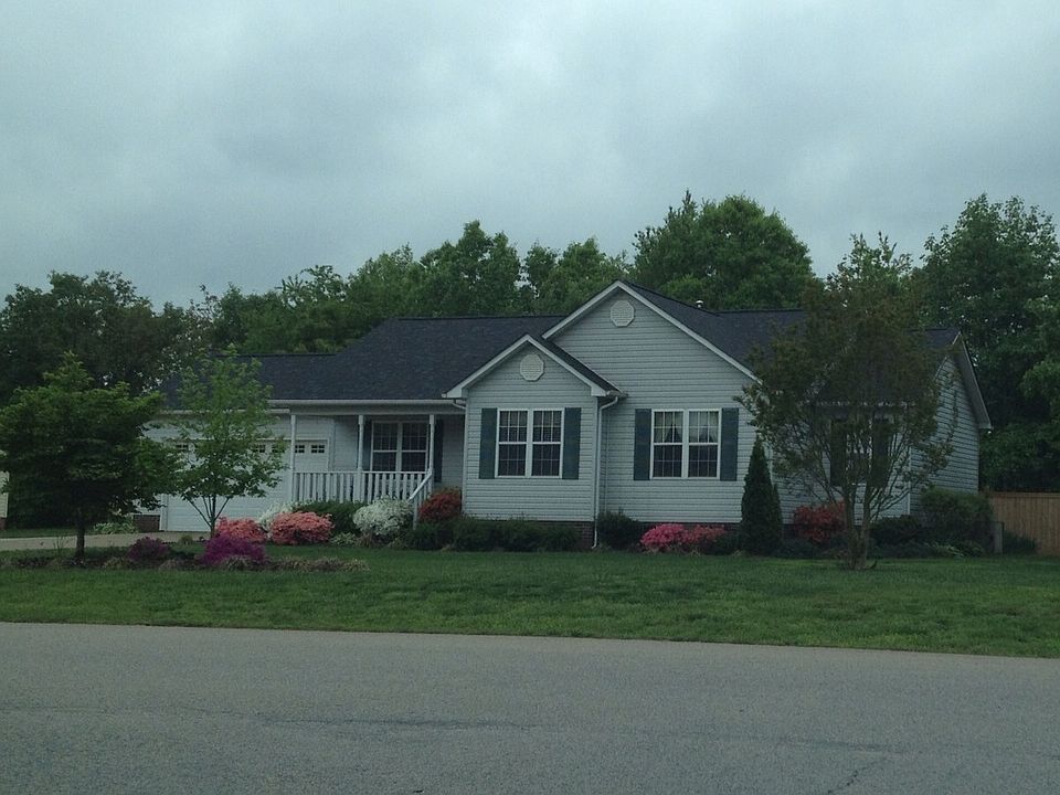 Flowers surround this home