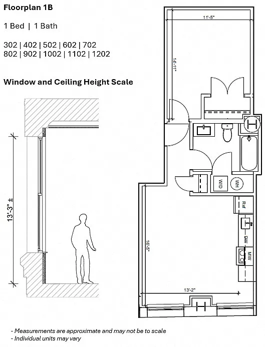 Floor plan 1BR 1B