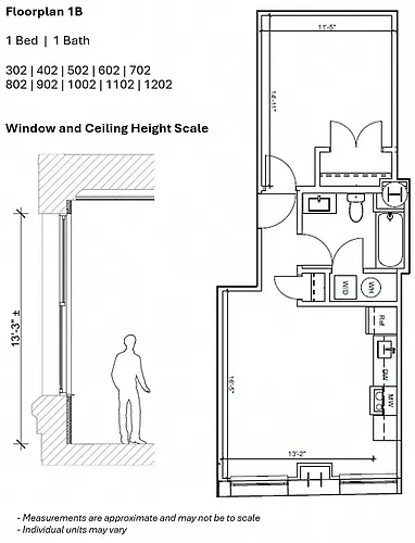 Floor plan 1BR 1B