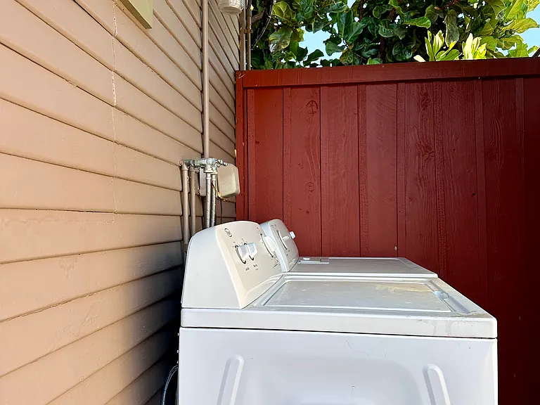washer and dryer right outside your kitchen