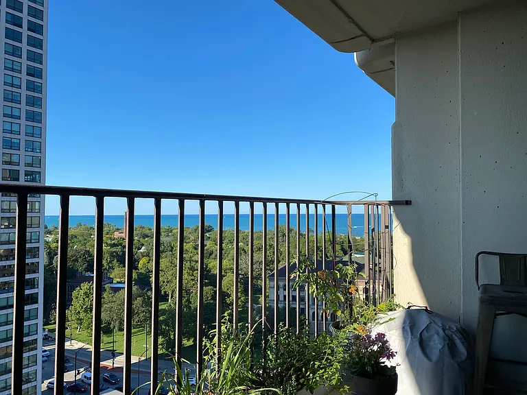 Looking N.E. from balcony chair.