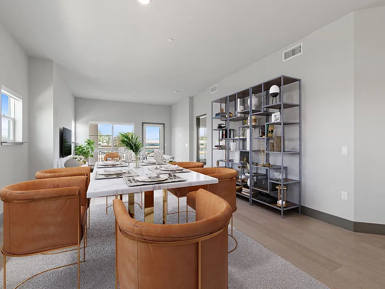 Spacious living rooms with luxury vinyl plank flooring