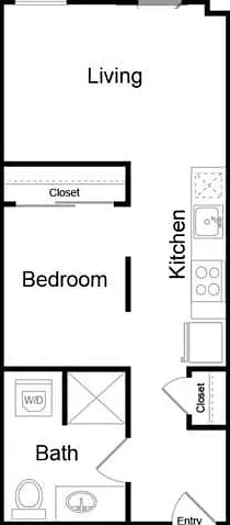 Open 1Bed (445-457sqft) Open 1Bed (445-457sqft)