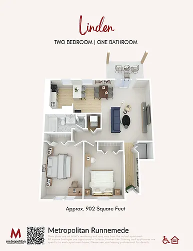 Floor plan Linden 2 Bedroom