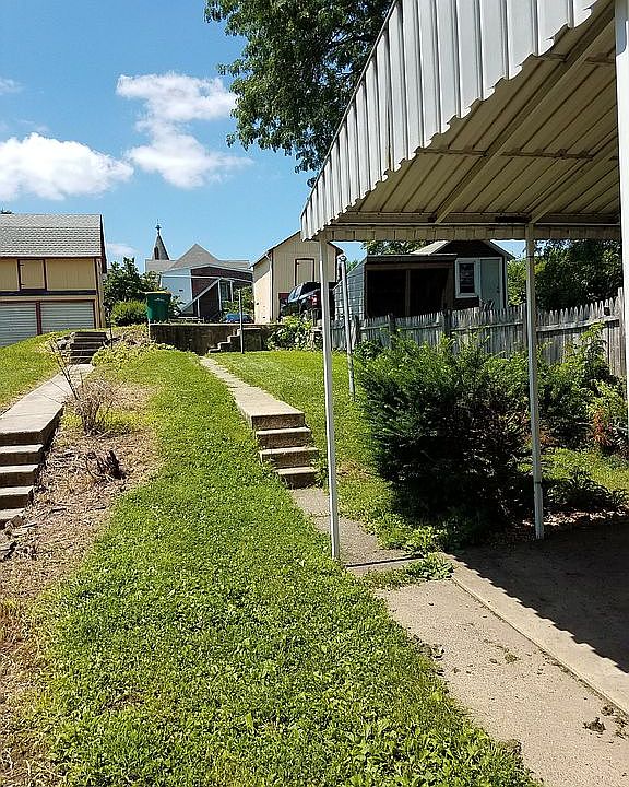 Patio and lawn