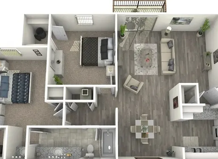 Two Bedroom, One Bathroom Apartment Two Bedroom, One Bathroom Apartment