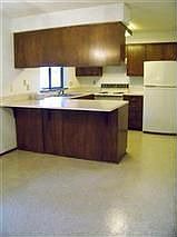 Large kitchen and dining area
