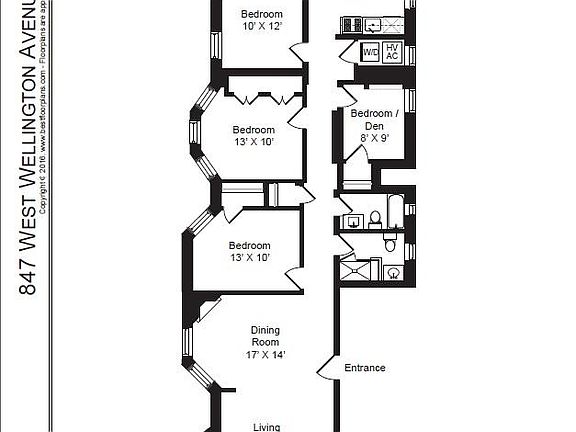3rd image of 847 W Wellington Ave APT 1F