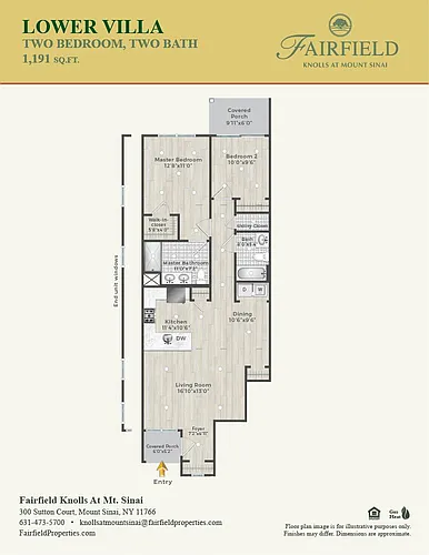 Floor plan LARK Lower Two Bedroom With Porch