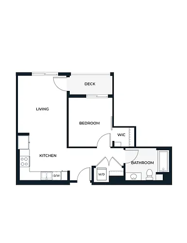 Floor plan One Bedroom A4