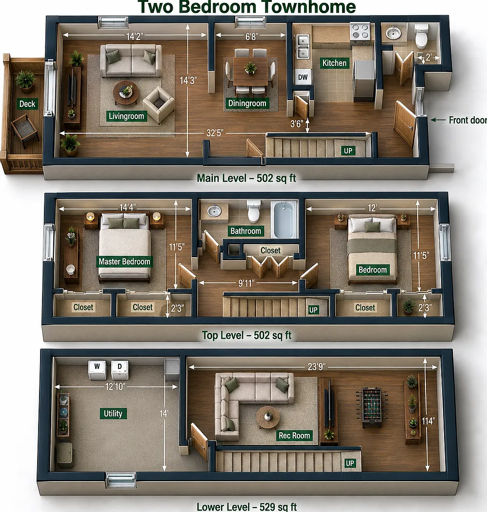2 bedrooms and 1.5 bathrooms — Photo 3
