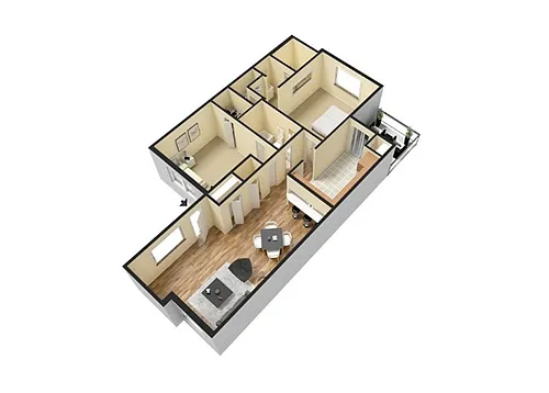 Floor plan Regular Two Bedroom