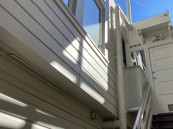 Private rear entry that connects to the garage.